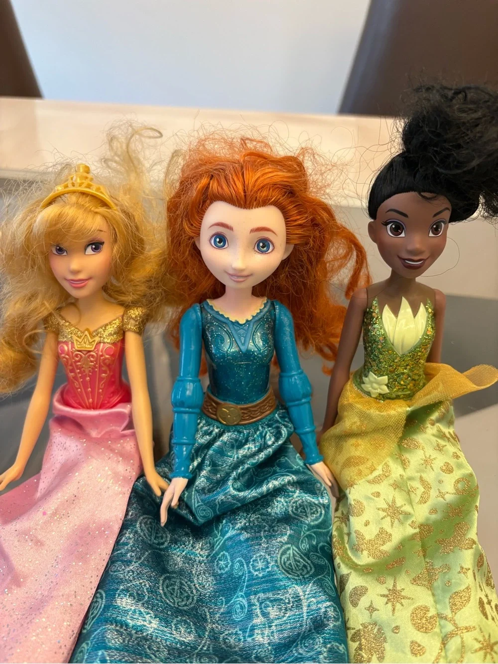 Disney Princess Aurora Merida Tiana Fashion Dolls Lot of 3 11 in